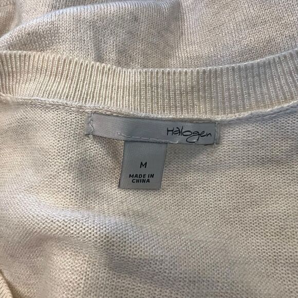 3 for $30! Halogen cream cardigan. Size medium - Picture 3 of 9